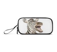 RPLIFE Laughing Zebra Pencil Pen Case, Elastic Pencil Pouch, Pencil Pouches for Classroom