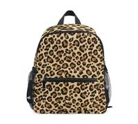RPLIFE Leopard Spots Brown Backpack for Toddler Girls Boys Backpack, Leopard Spots Brown, S, Cool Soccer Print Backpacks