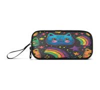RPLIFE Lgbt Pride Month Cute Cats Stars Pencil Pouches, Canvas Pencil Pouches, Cute Pencil Case Big