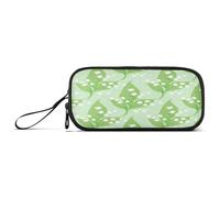 RPLIFE Lily Of Valley Green Basic Pencil Pouch, Pencil Case Big Capacity, Zippered Pencil Pouch