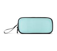 RPLIFE Medium Turquoise Pencil Bag Pouch, Pencil Pouch Large Capacity, Canvas Pencil Case, Pale Turquoise, one size, Artistic Style