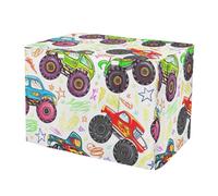 RPLIFE Monster Truck Cute Dog Crate Covers Washable, S-XL Windproof Crate Cover for Dog, Large