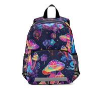 RPLIFE Neon Mushroom Flower Frog Small Toddler Boy Backpack with Leash Little Kid's Backpacks Travel Bookbag 3-6 Years, Medium