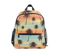 RPLIFE Palm Trees Tropical Sunset Orange Toddler Backpack for Boys Girls Little Kid's Backpack