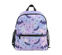 RPLIFE Pastel Goth Bats Backpack for Toddler Boys Girls, Mini with Name Tag Kids Backpacks, 3-8 Years, Pastel Goth Bats, M, Cute Backpacks