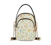 RPLIFE Pastel Wildflower Botanical Quilted Bag Cell Phone Bag for Women
