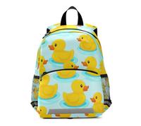 RPLIFE Preschool Backpack, Cute Yellow Ducks Blue Kids Backpack | lightweight, Breathable, Kids Backpacks with Leash, for 3-6 Years