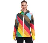 RPLIFE Pride Flag Inclusive Lgbtq Progress Sun Protective Jacket Upf 50+, Long Sleeve Zip up Hiking Clothes Women, Pride Flag Inclusive Lgbtq Progress, XX-Large