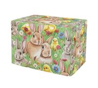 RPLIFE Rabbit Chicks Animal Colorful Dog Crate Cover Roll-up Side Panels, Cage Cover for Puppies Training, Large