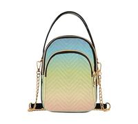 RPLIFE Rainbow Color Gradient Quilted Crossbody Bags Bags for Women Trendy