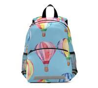 RPLIFE Rainbow Hot Air Balloons Small Toddler Backpack for Boys Girls Kids Backpacks Preschool Backpacks 3-6 Years, Medium