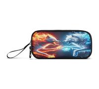 RPLIFE Red Wolf Vs Blue Wolf Pencil Case, Multi Pocket Pencil Pouch, Cool Pencil Cases