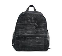 RPLIFE Rustic Wood Black Backpack for Toddler Girls Boys Kids School Bag, Rustic Wood Black 2, S, Cool Soccer Print Backpacks