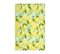 RPLIFE Sliced Lemons Green Leaves Large Kitchen Towel, 28x18 Inch Bulk Winter Kitchen Towels, Set of 4