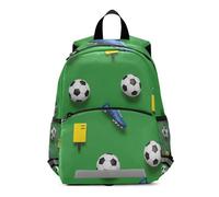 RPLIFE Soccer Ball Green Toddler Backpack for Girls Boys Kids School Backpacks Mini Kindergarten Backpacks 3-6 Years, Medium