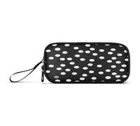 RPLIFE - Splatter Pencil and Pencil Case, Large Zipper Bags, School Supplies, White Polka Dots Black Polka Dots, Una talla, Artistic Style