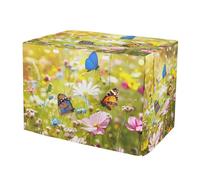 RPLIFE Spring Flower Butterfly Pet Cage Cover with Mesh Windows, Water-Resistant Dog Kennel Cover Indoor, Medium