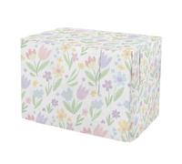 RPLIFE Spring Flower Tulip Daisy Pastel Dog Crate Cover Easy to Install, Pet Kennel Cover with Mesh Windows, Large