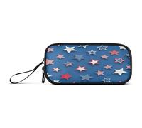 RPLIFE Stars Blue Pencil Cases, Zipper Pencil Bag, Large Capacity Pencil Pouch