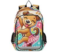 RPLIFE Strawberry Dinosaur Kids Backpacks, Simply Modern Kids Backpack, Boys Backpack Large, Dancing Dog 2, Rozmiar uniwersalny