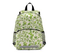 RPLIFE Toddler Backpack for Girls Boys, Botanical Vine Green Beige Kids Backpacks Small Travel Backpack 3-6 Years Medium