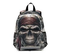 RPLIFE Toddler Backpack, Jolly Roger Pirate Skull Little Kid's Backpack
