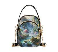 RPLIFE Vibrant Nature Scenery Women's Crossbody Bags Quilted Purse with Chain Phone Purse Handbag