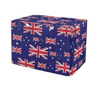 RPLIFE Vintage British Flag Dog Crate Covers S-XL UV-Resistant Pet Crate Cover with Roll-up Sides, Reduces Barking, Large