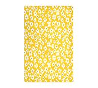RPLIFE White Flowers Bright Yellow Tea Towels Bulk, 28x18 Absorbent Tea Towels for Bread Making, Set of 4