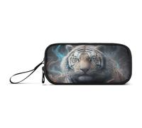 RPLIFE White Tiger Blue Energy Pencil Box, Pencil Case Large Capacity Pencil Case Soft