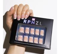 RPNZL Press on Nails - Reusable Manicure Set in Salon Quality - 32 Nails in 16 Sizes with Glue & Adhesive Tabs - Long-Lasting, Damage-Free Wear (Frenchie Kiss)