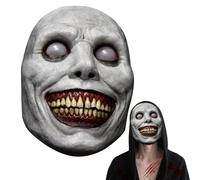 Rppiup Exorcist halloween mask, Exorcist Smile Demon Scary Mask for Adults, Evil Face Latex horror mask, Halloween Decorations Horror Evil Face Party for Costume, Props, Carnival Cosplay Accessories