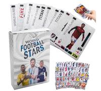 Rppiup Football Star Cards - UEFA & Premier League Football Cards 2025, 55 Pcs Golden Foil Card Limited Edition Footballs Trading Card for Gift Kids, Collector & Sports Fans (white)