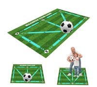 Rppiup Football Training Mat, 60 x 90cm Soccer Trainning Mat, Non Slip Football Practice Mat for All Levels, Football Footstep Training Mat for improving Dribbling, Ball control for Kids Adults Indoor
