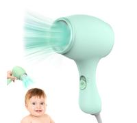 Rppiup Kids Hair Dryer, Portable Small Hair Dryer for Kids, Quiet 550w Travel Hairdryers for Women Children,Compact Hairdryer with DIY Stickers,Lightweight Mini Hair Dryer for Girl,Boy, Baby(Green)