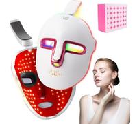 Rppiup LED Face Mask, 7 Colors LED Face Light Therapy Mask, Rechargeable LED Face Mask for All Skin Types, Red Light Therapy Mask Facial Beauty, Anti-Aging, Rejuvenation, Brightening Skin, Firming