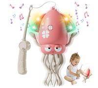 Rppiup Magic Dancing Octopus Toy, Electric Octopus Crawling Toys with LED & Music, Smart Obstacle Avoidance, Creative Crazy 8-Leg Action Crawling Octopu for Children and Pets