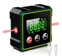 Rppiup Magnetic Digital Angle Finder with Electronic Light, USB Rechargeable Digital Level with 4-Side Strong Magnetic & LCD Display, Waterproof Digital Spirit Level for Woodworking, Machinery, Decor