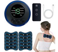 Rppiup TENS Machine for Pain Relief, Wireless Tens Machine with 10 Pads, 8 Modes 19 Intensities Tens Machine for Labour, LCD Display Back Pain Relief Products for Back Hip Leg Knee Neck Shoulder Black