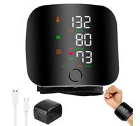 Rppiup Wrist Blood Pressure Monitor, Automatic Blood Pressure Monitors Wrist with LED Touch Screen, Blood Pressure Machines Automatic Voice, Rechargeable Wrist BP Monitor for Home Office Travel Use