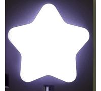 Rproonay Cute Star-Shaped LED Night Light, USB Charging, Warm White, ABS Plastic, Clear, Tabletop, Indoor