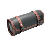 Rproonay Motorcycle Head Bag, Handlebar Storage Bag, Saddlebag Tool Roll, Waterproof PU Leather Construction, Vintage Style, 12x29.5CM, Ideal for Tools Or Hardware