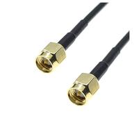 RPSMA Connector Male To SMA Female Extension Cable Copper Feeder Wire For Coax Coaxial WiFi Network Card RG174 Router Antenna(MALE TO MALE,30CM)