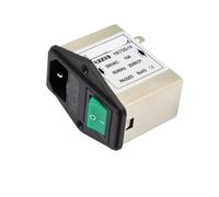 RPSVCYNYL YB172G-1A/3A/6A/10A Socket + Double Insurance + Green Light Switch Power Filter 220V/250V(YB172G-10A)