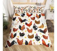 Rptidmv King Size Duvet Cover cock Bedding Set for Teens Adults with Zipper Closure, Soft Microfiber Hypoallergenic Duvet Cover 90.5"x 86.6" + 2 Pillowcases 19.7"x 29.5"