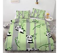 Rptidmv Super King Duvet Cover Set giant panda Bedding Sets for Teens Adults with Zipper Closure, soft Hypoallergenic Microfibre Quilt Cover 102.3"x 86.6" + 2 Pillowcases 19.7"x 29.5"