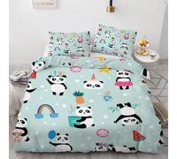 Rptidmv Super King Duvet Cover Set giant panda Bedding Sets for Teens Adults with Zipper Closure, soft Hypoallergenic Microfibre Quilt Cover 102.3"x 86.6" + 2 Pillowcases 19.7"x 29.5"