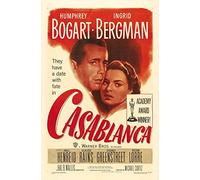 RPW Casablanca Vintage Romantic movie poster Wall Art print A4 and A3 available (A4)