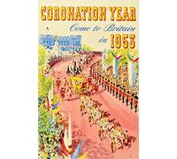 RPW Roystone Print Works 1953 BRITISH RAILWAYS Queen Elizabeth Coronation Celebration Vintage travel poster A4 & A3