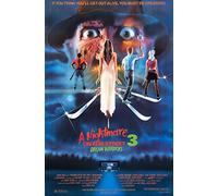 RPW Roystone Print Works A Nightmare on Elm Street 3 1987 Cult Vintage Horror Film Movie Poster (A3 Framed - White Frame)